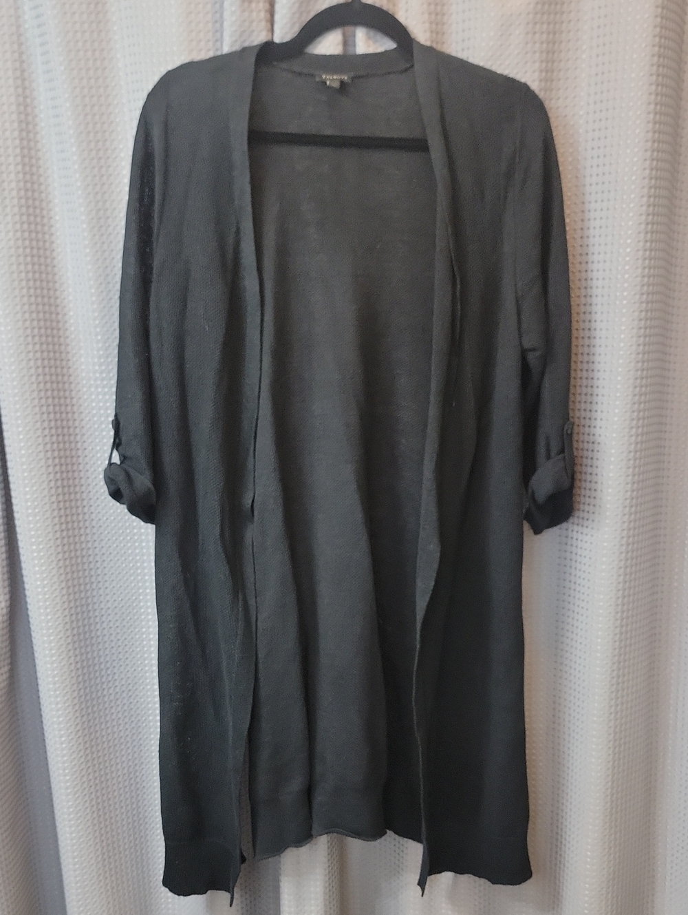 Talbots 100% Linen Open Long Cardigan Sweater Size L